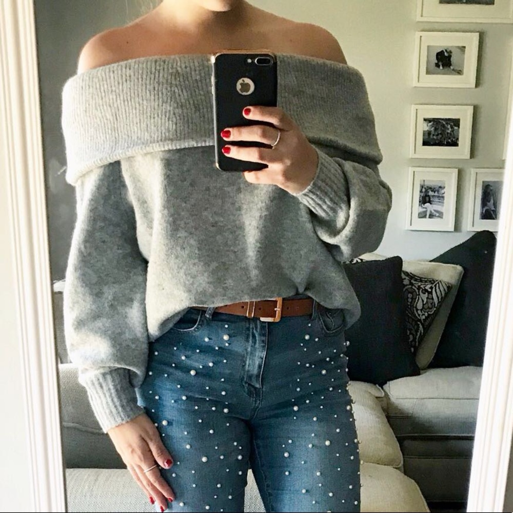 Off the shoulder fleece